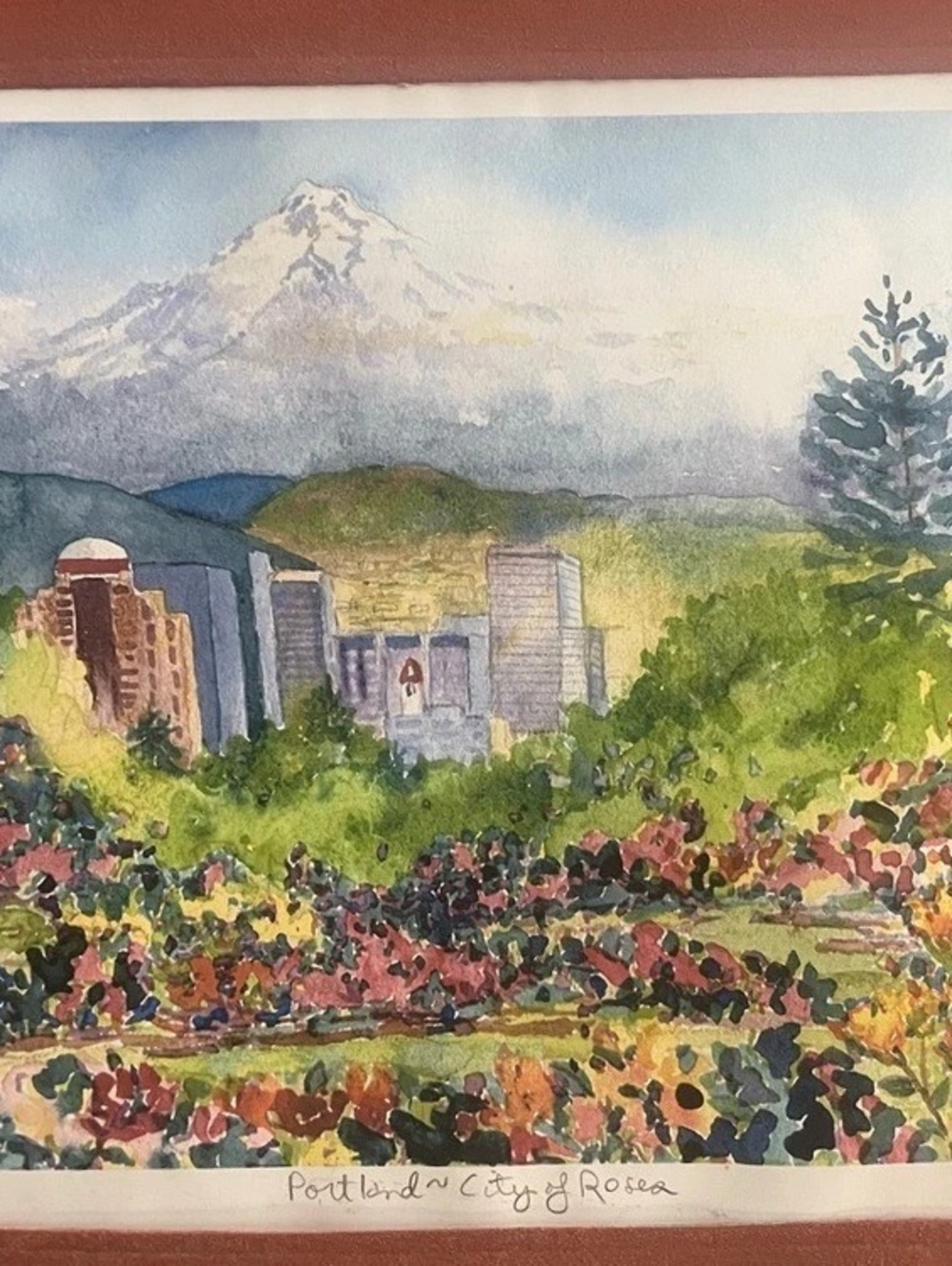“Barbara Forrest "Portland City of Roses" 2003 Lithograph Print